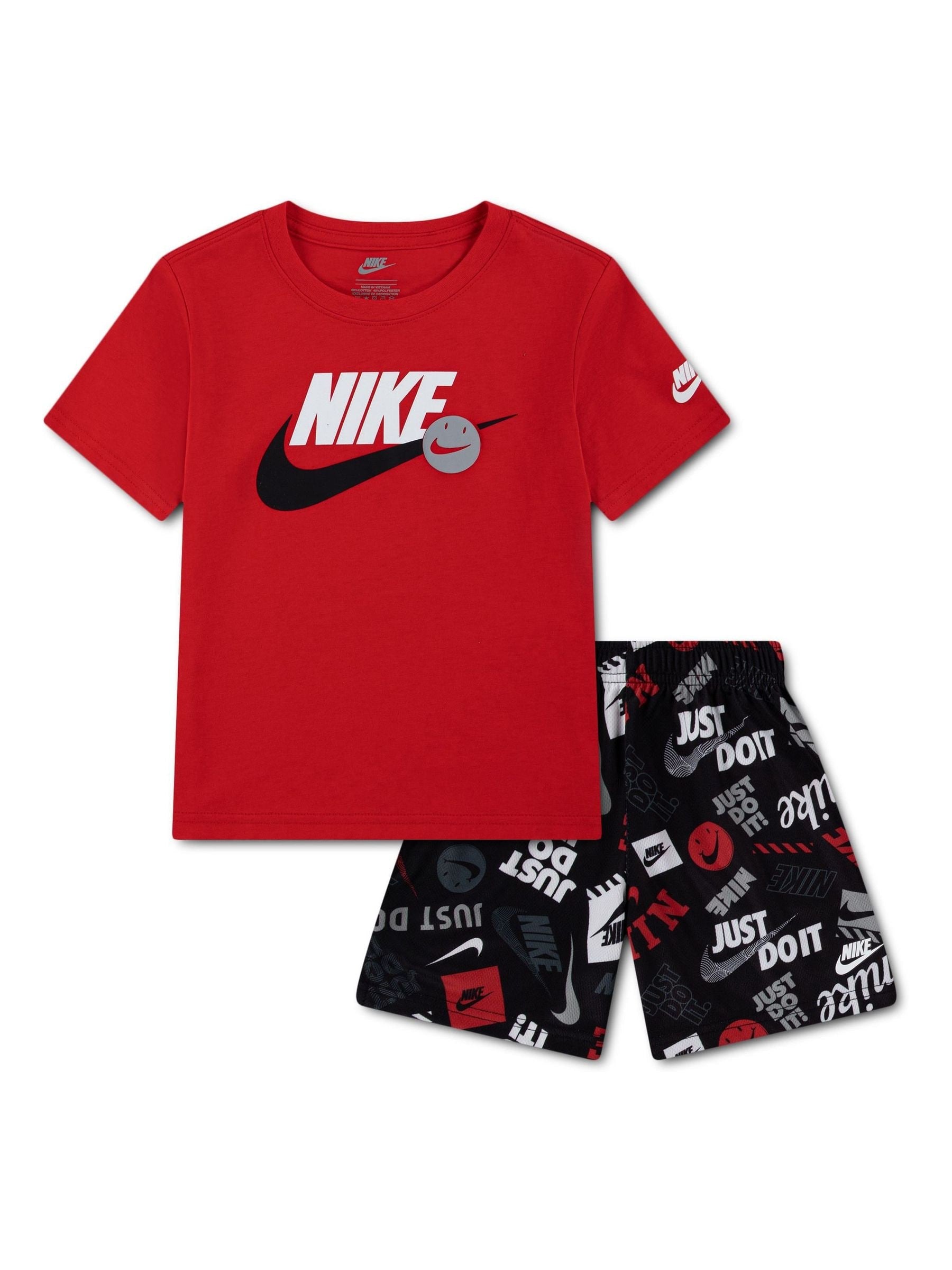 Nike Black T-Shirt and Printed Shorts Set image 1