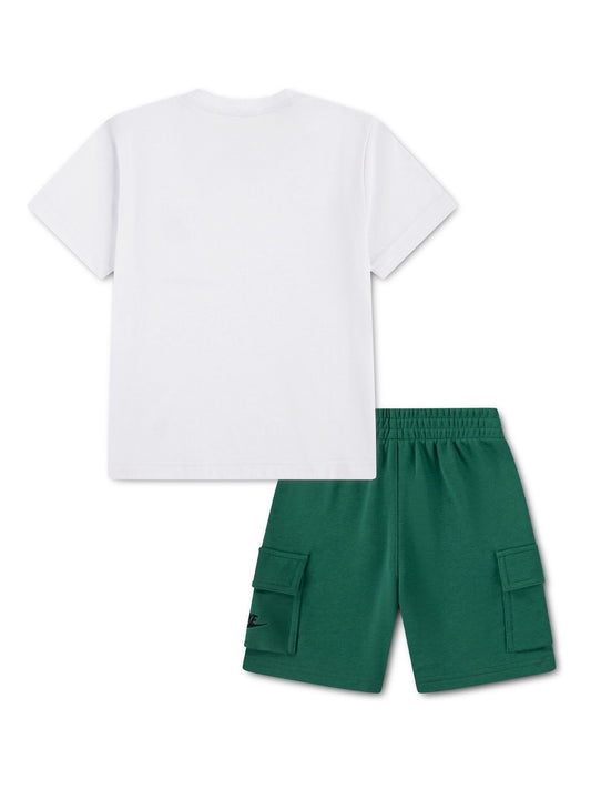 Nike Green Pocket T-Shirt And Cargo Shorts Set image 2