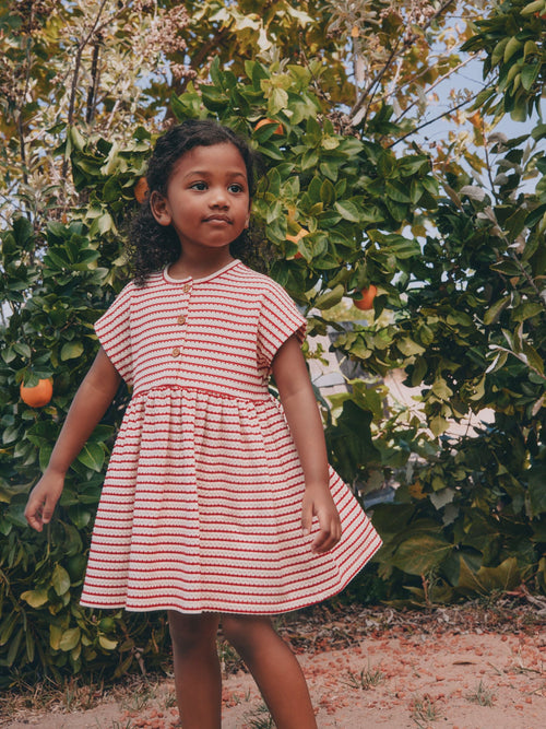 Red Textured Jersey Dress (3mths-7yrs) image 1