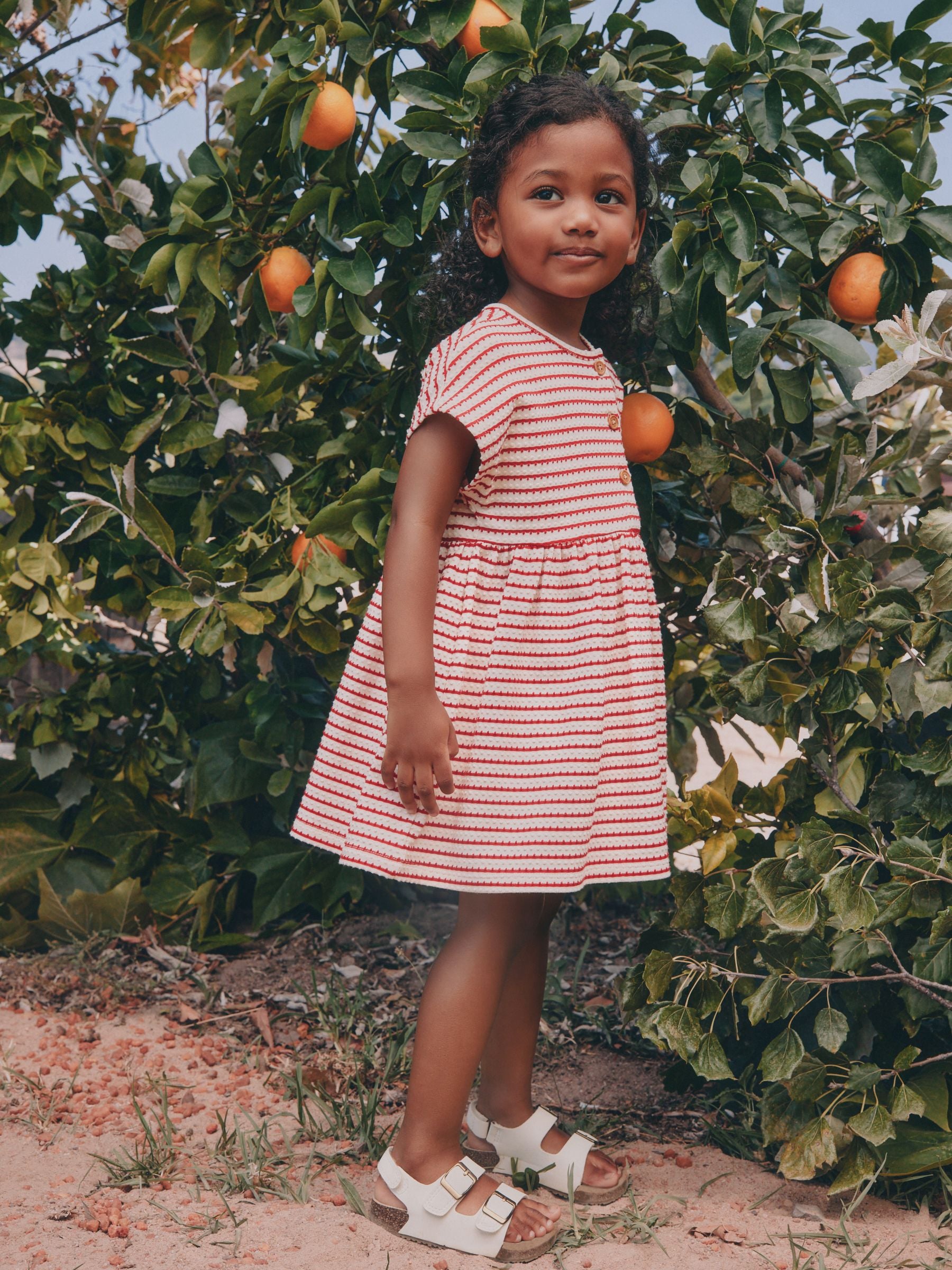 Red Textured Jersey Dress (3mths-7yrs) image 2