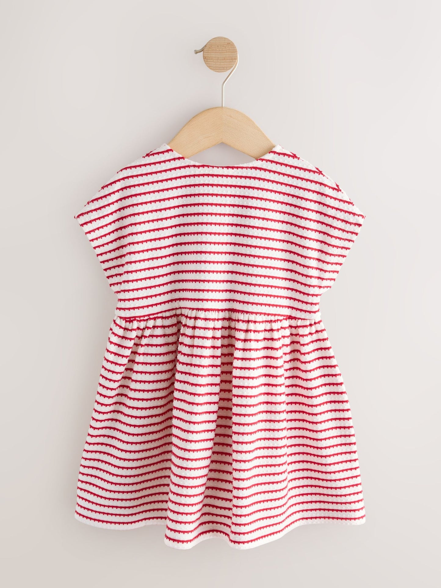 Red Textured Jersey Dress (3mths-7yrs) image 6