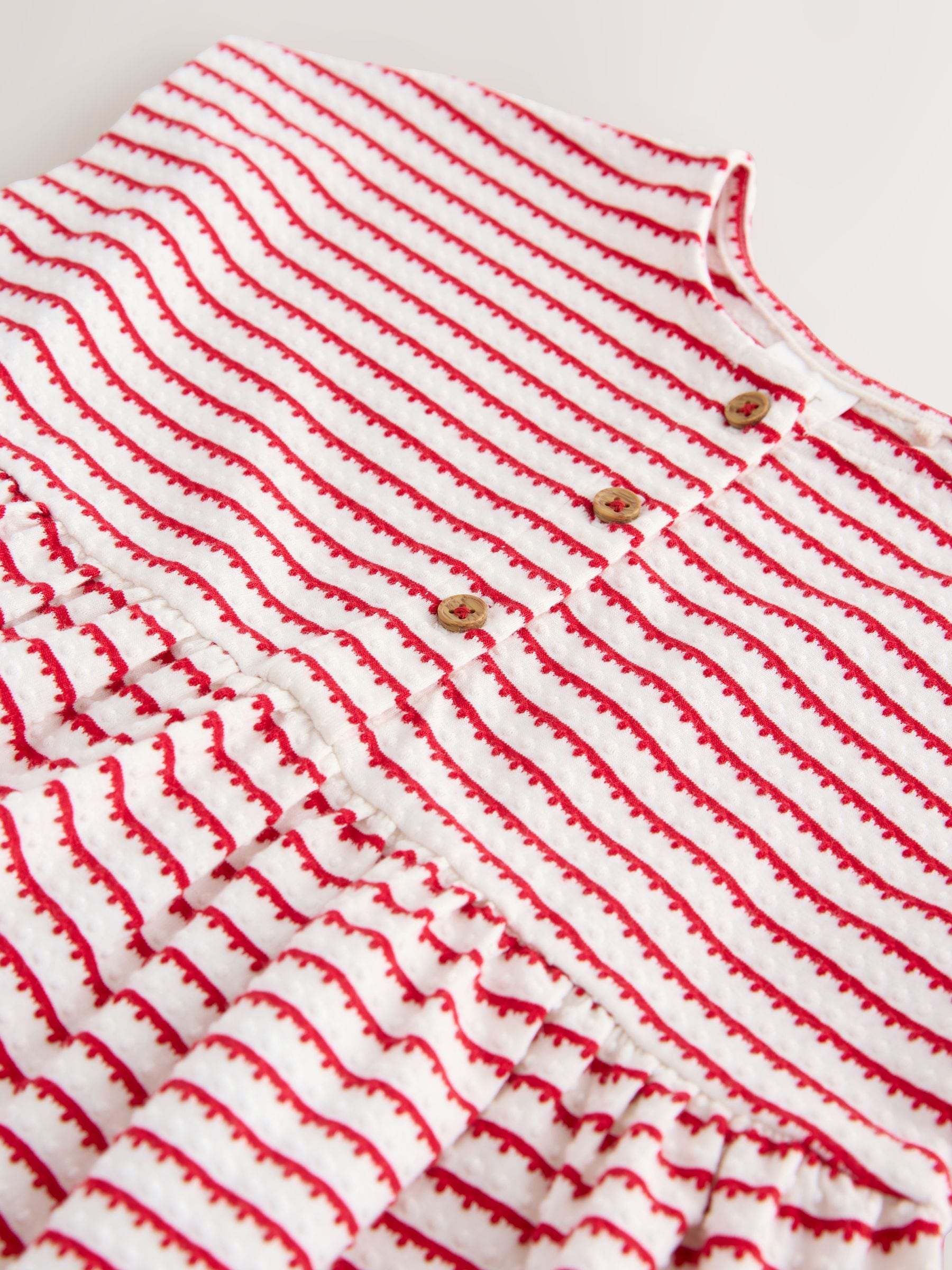 Red Textured Jersey Dress (3mths-7yrs) image 8