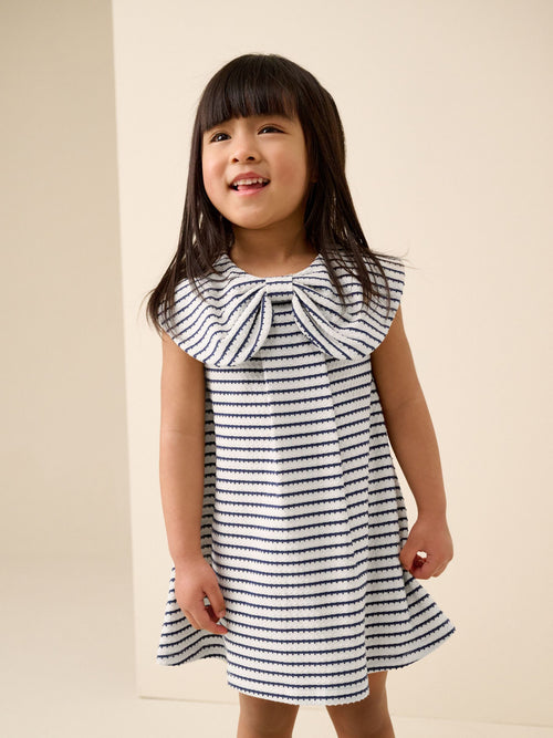 Dsiney Kidz - Monochrome Bow Collar Dress (3mths-7yrs) image 1