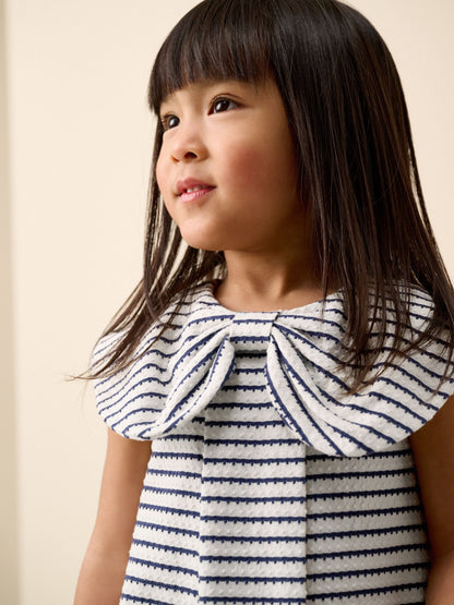 Monochrome Bow Collar Dress (3mths-7yrs) image 4