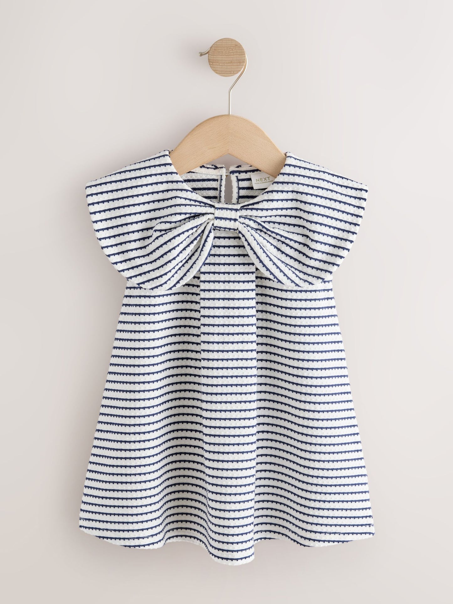 Monochrome Bow Collar Dress (3mths-7yrs) image 5