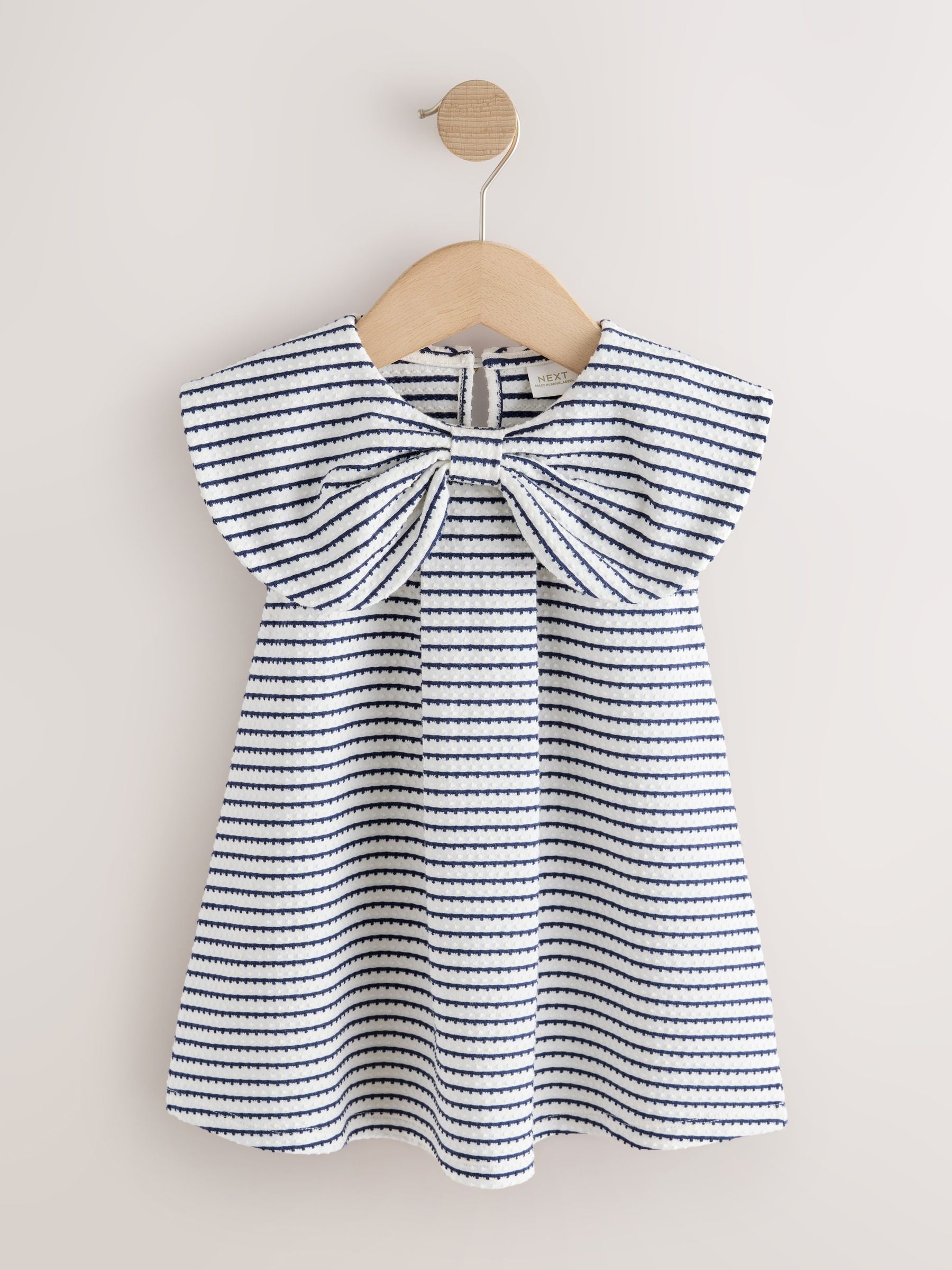 Monochrome Bow Collar Dress (3mths-7yrs) image 5