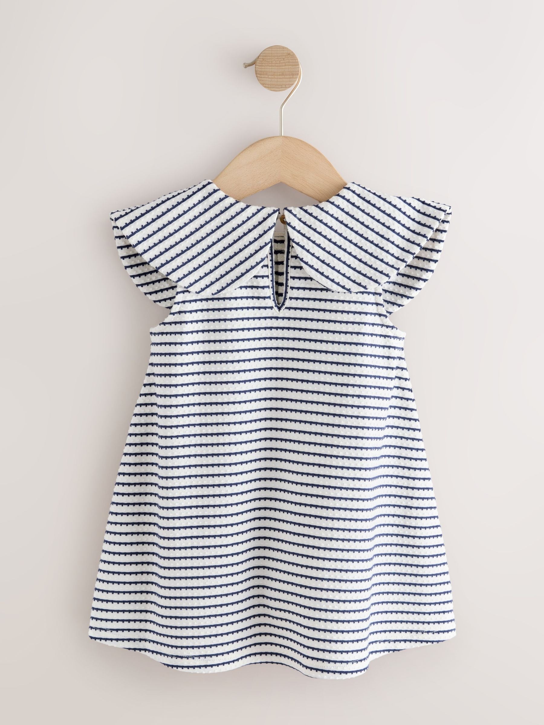 Monochrome Bow Collar Dress (3mths-7yrs) image 6