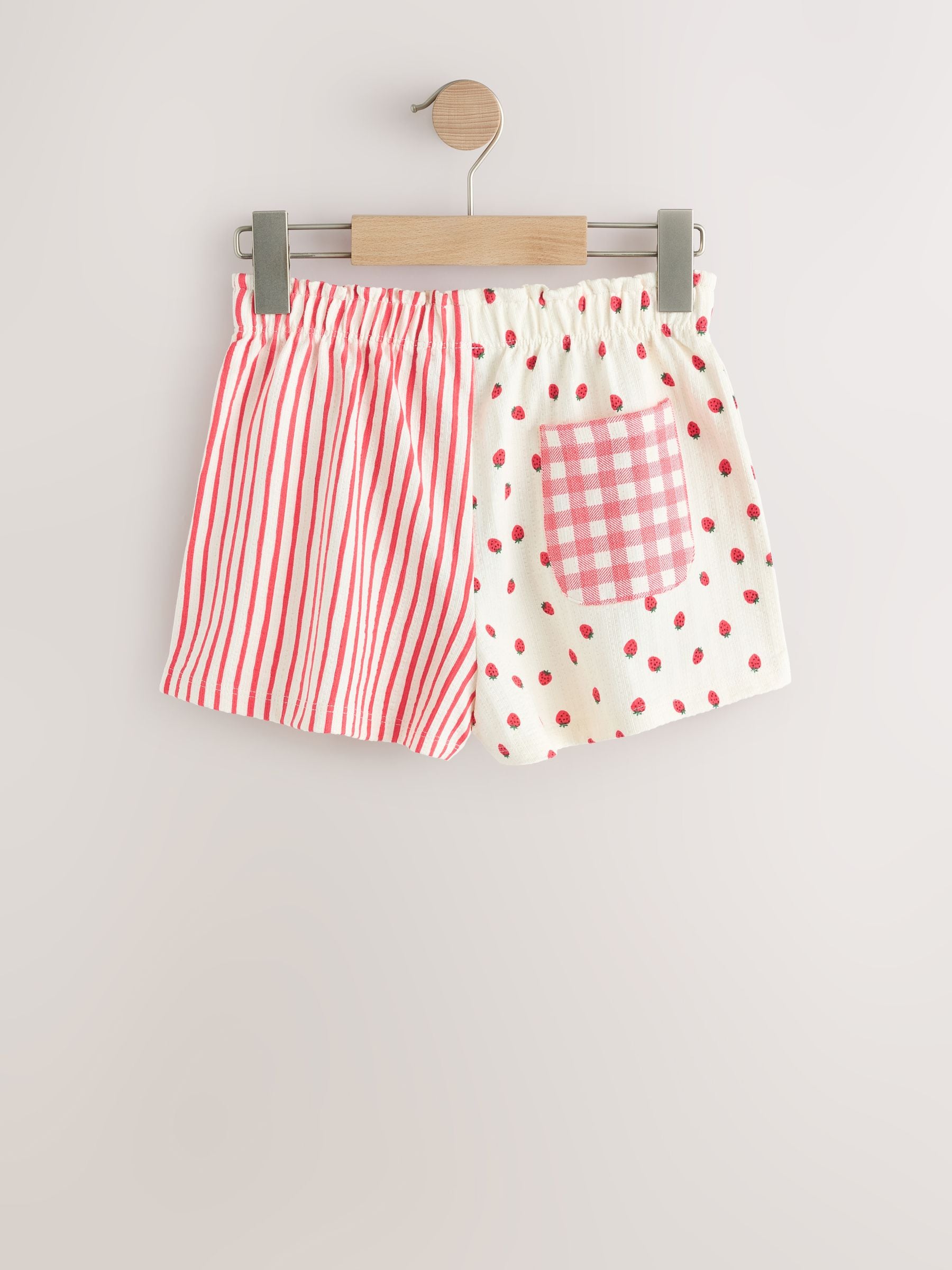 Ecru/Red Stripe Strawberry Shorts (3mths-7yrs) image 6