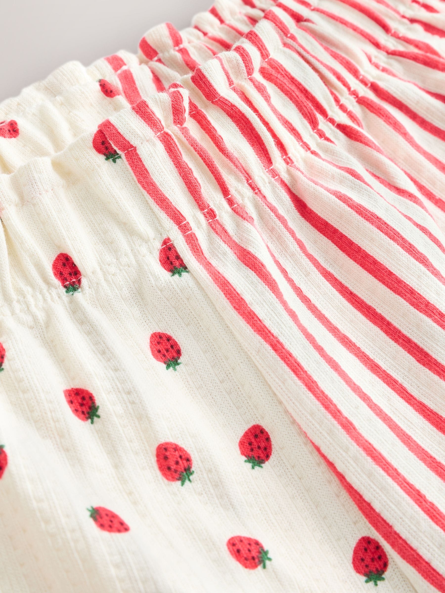 Ecru/Red Stripe Strawberry Shorts (3mths-7yrs) image 8