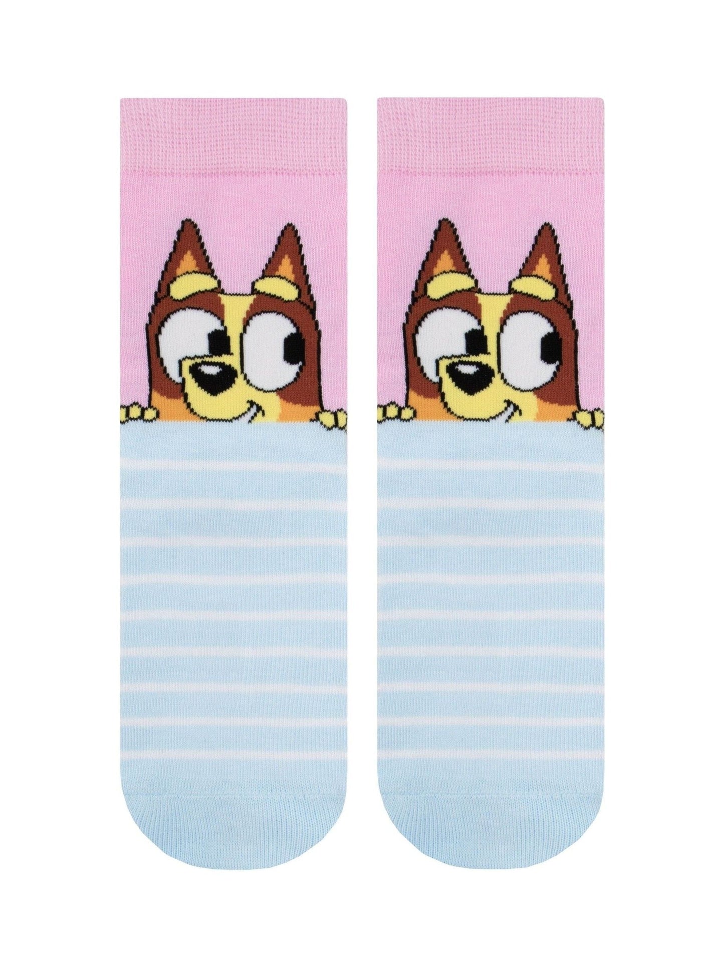 Character Pink Bluey And Bingo 3 Pack Ankle Socks image 2