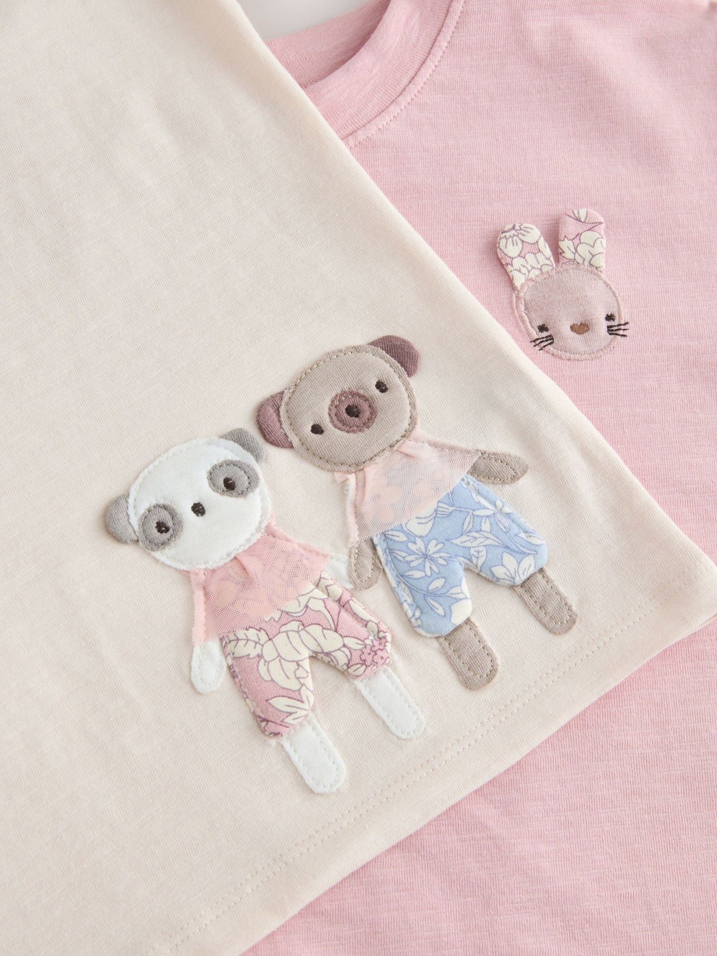 Pink/Blue Top & Trousers Set 2 Pack (3mths-7yrs) image 10