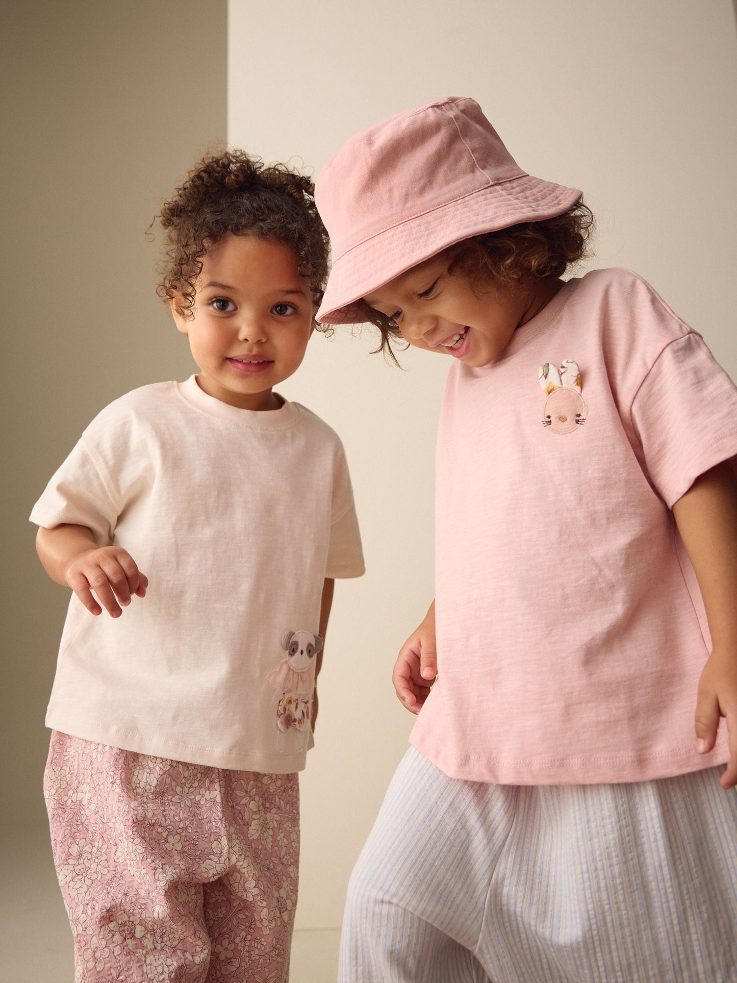 Pink/Blue Top & Trousers Set 2 Pack (3mths-7yrs) image 2