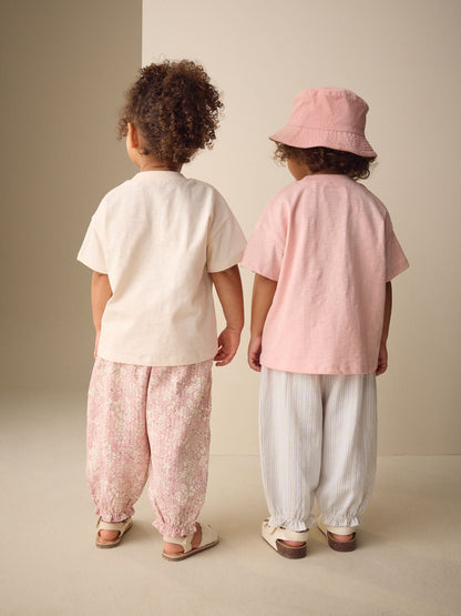 Pink/Blue Top & Trousers Set 2 Pack (3mths-7yrs) image 3