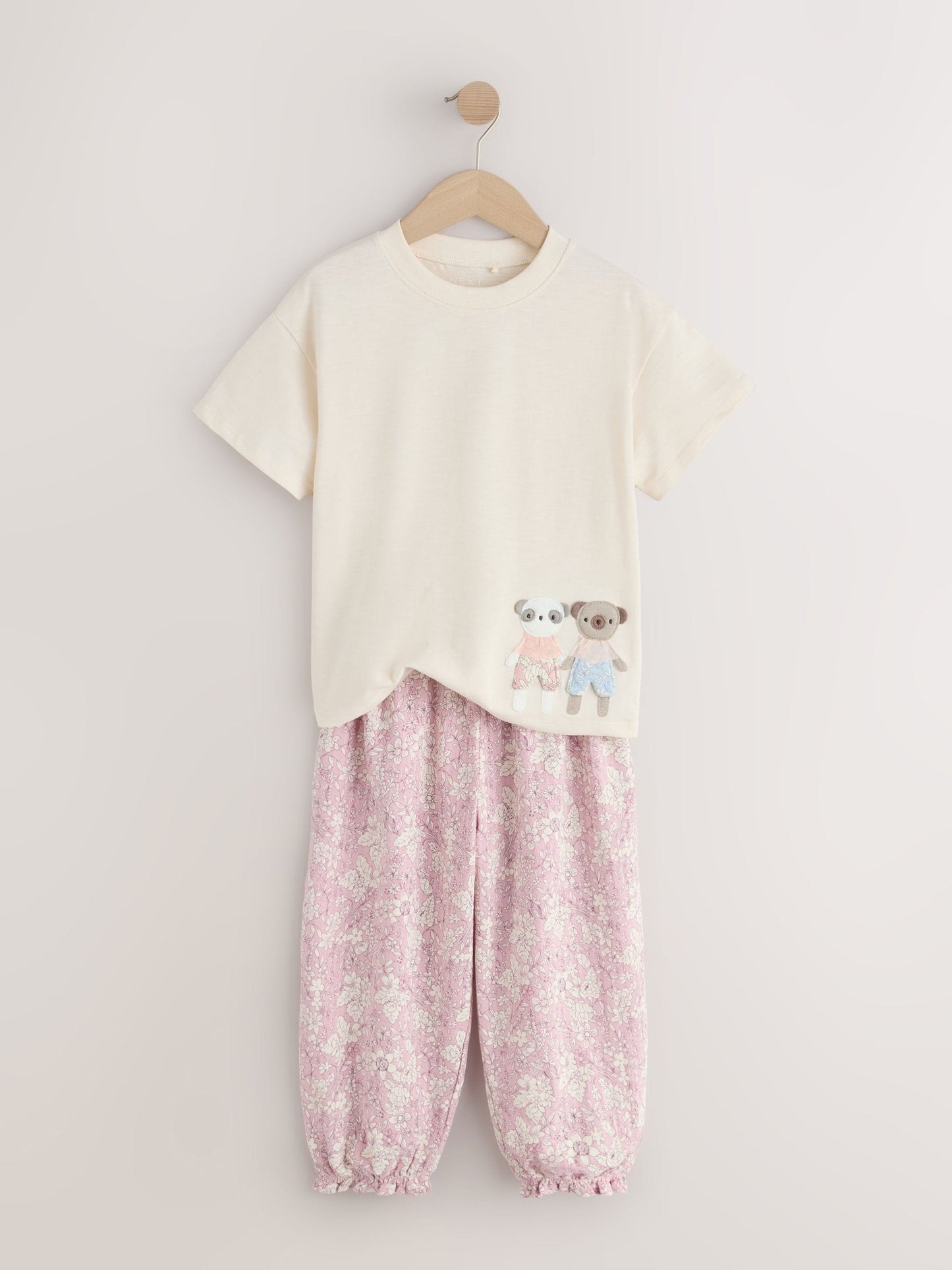 Pink/Blue Top & Trousers Set 2 Pack (3mths-7yrs) image 7
