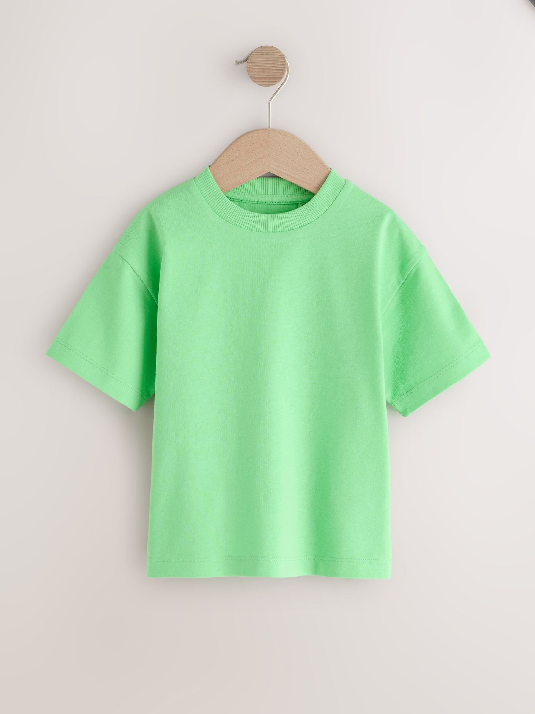 Bright Green Short Sleeve Plain T-Shirt (3mths-7yrs) image 1
