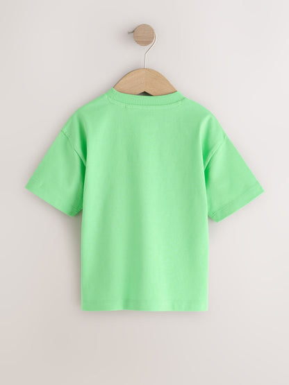 Bright Green Short Sleeve Plain T-Shirt (3mths-7yrs) image 2