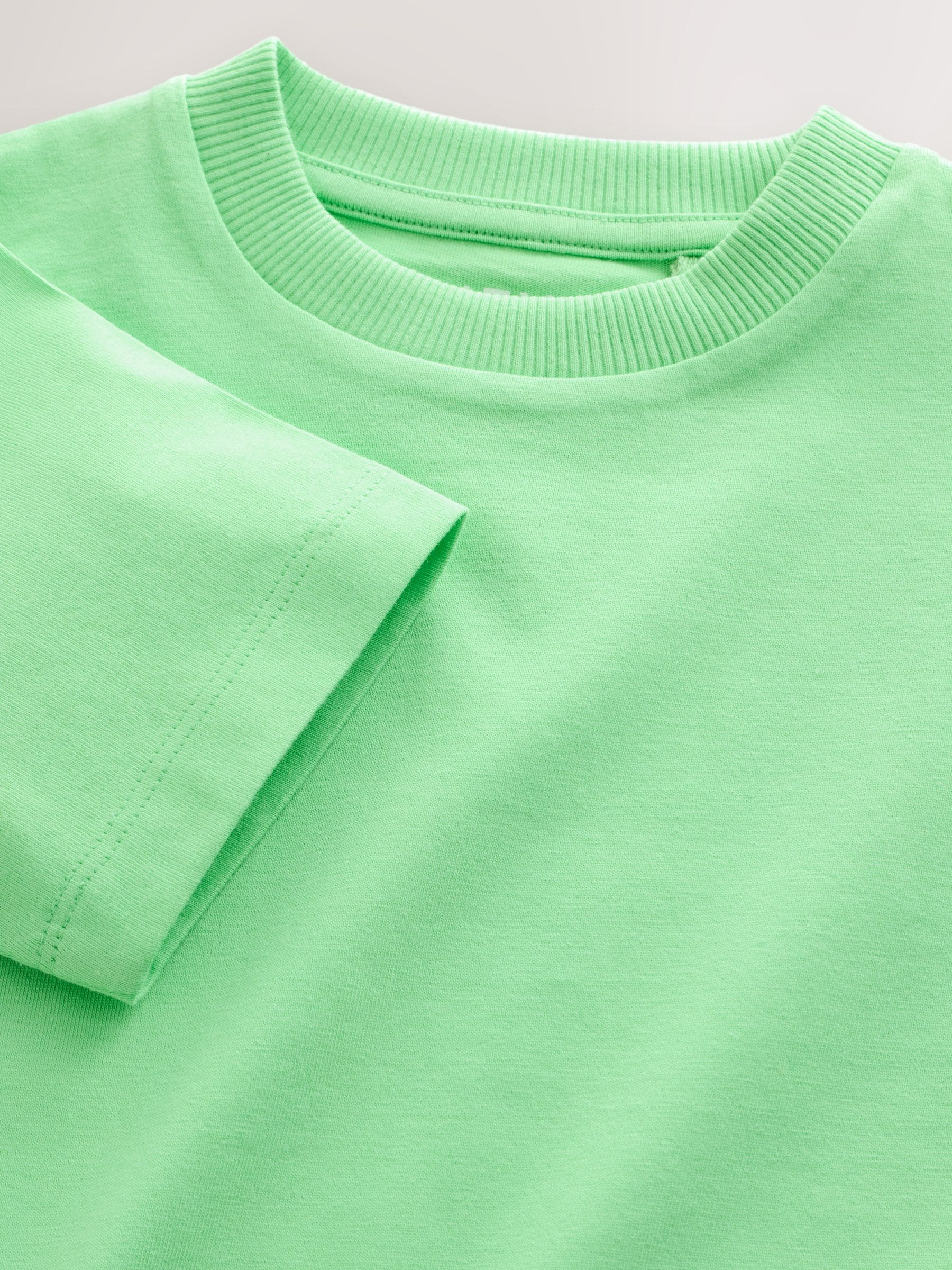 Bright Green Short Sleeve Plain T-Shirt (3mths-7yrs) image 3