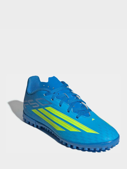 adidas Bright Blue Kids F50 Club Turf Football Trainers image 1