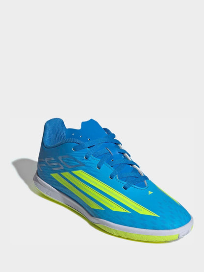 adidas Bright Blue F50 Club Indoor Kids Football Trainers image 1