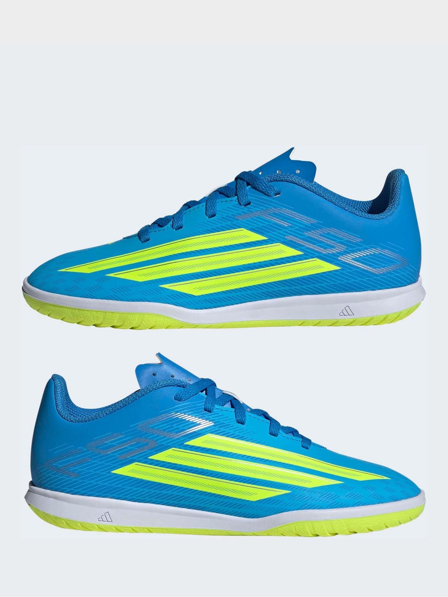 adidas Bright Blue F50 Club Indoor Kids Football Trainers image 4
