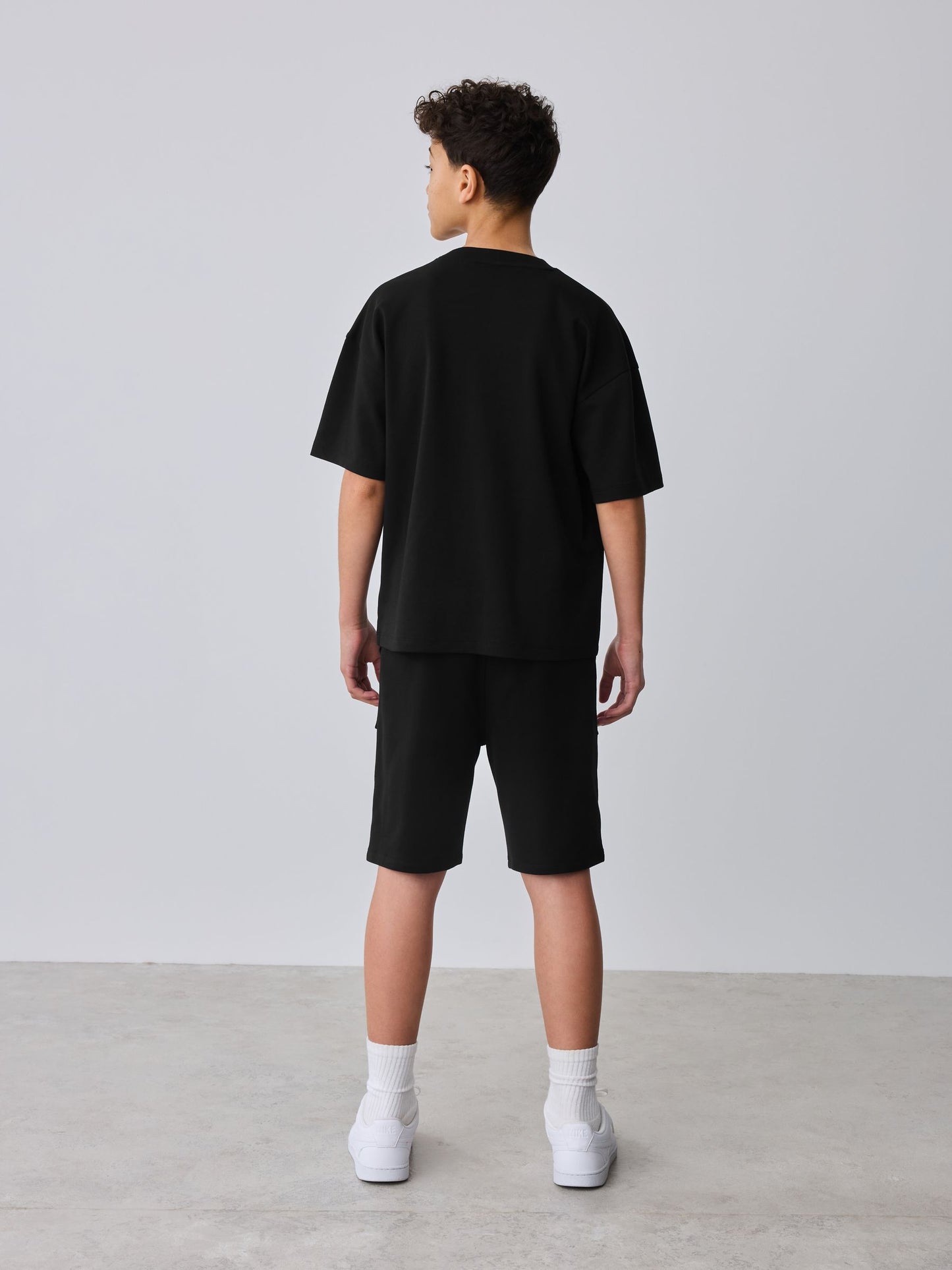 Baker by Ted Baker Oversized Graphic Black T-Shirt and Shorts Set image 7