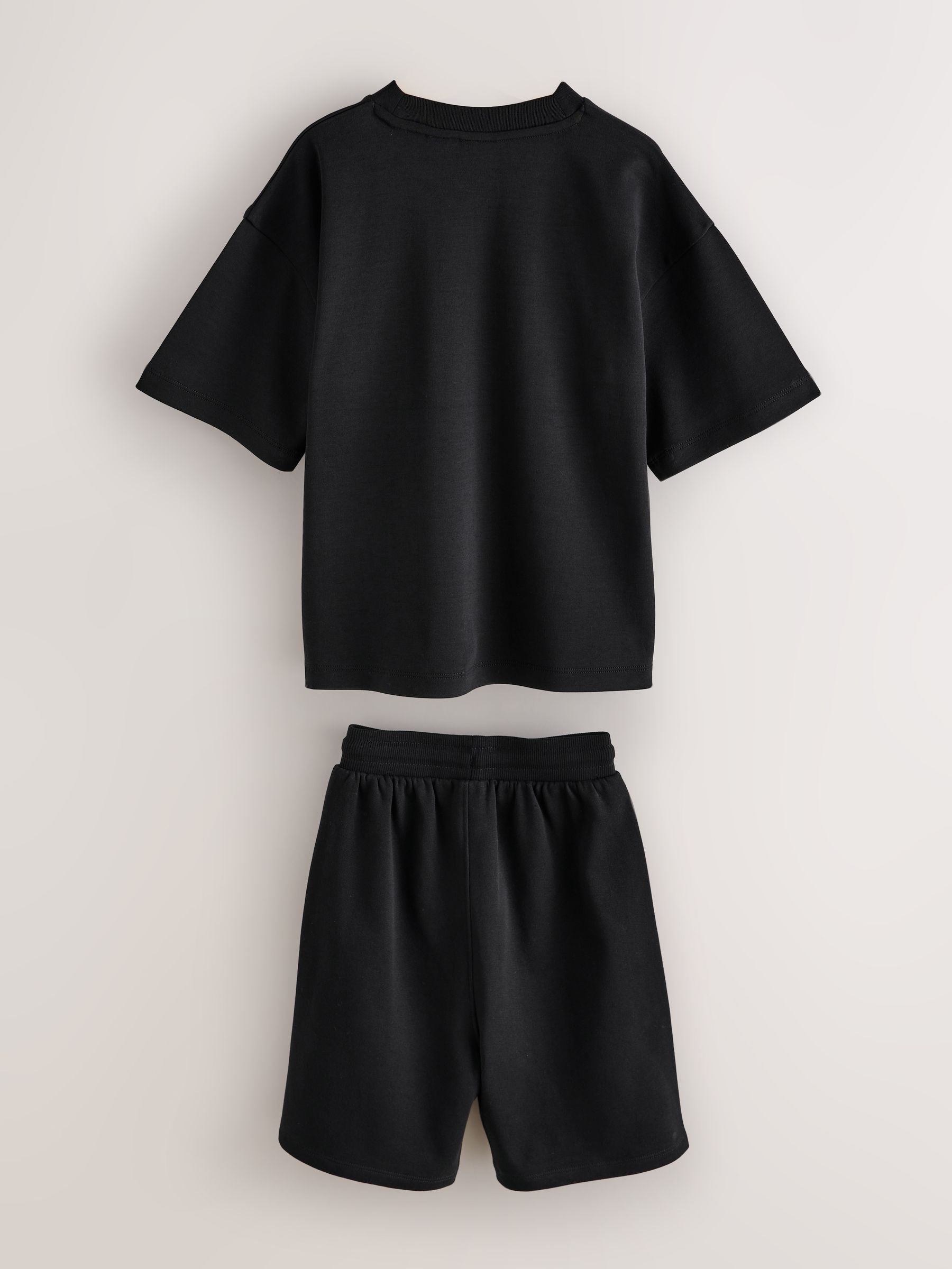 Baker by Ted Baker Oversized Graphic Black T-Shirt and Shorts Set image 9