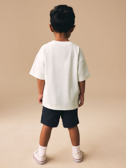 White Watercolour Car Short Sleeve Graphic T-Shirt (3mths-7yrs) image 3