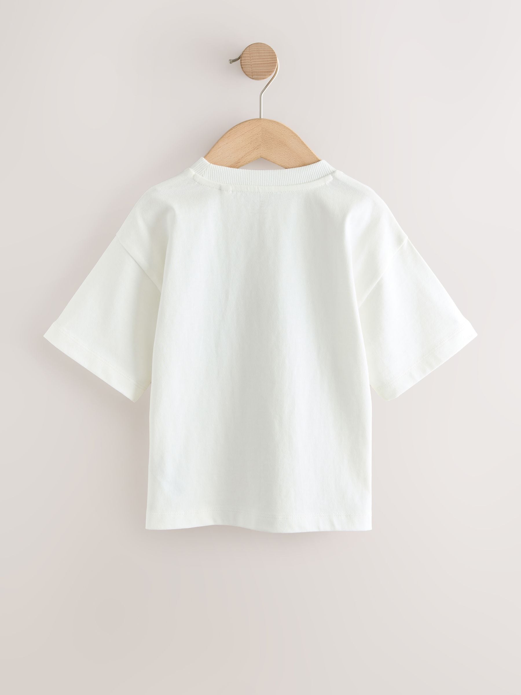 White Watercolour Car Short Sleeve Graphic T-Shirt (3mths-7yrs) image 6