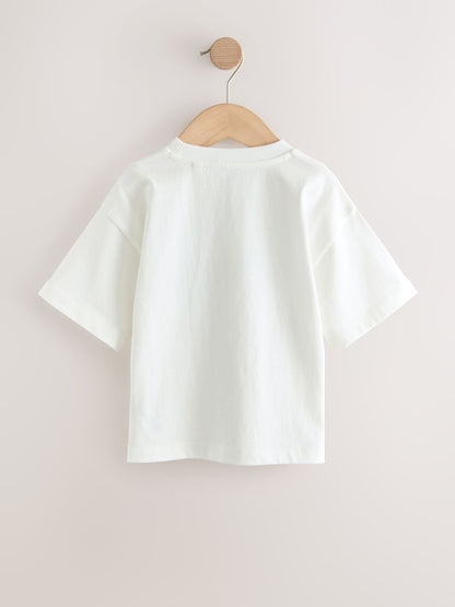 White Watercolour Car Short Sleeve Graphic T-Shirt (3mths-7yrs) image 6