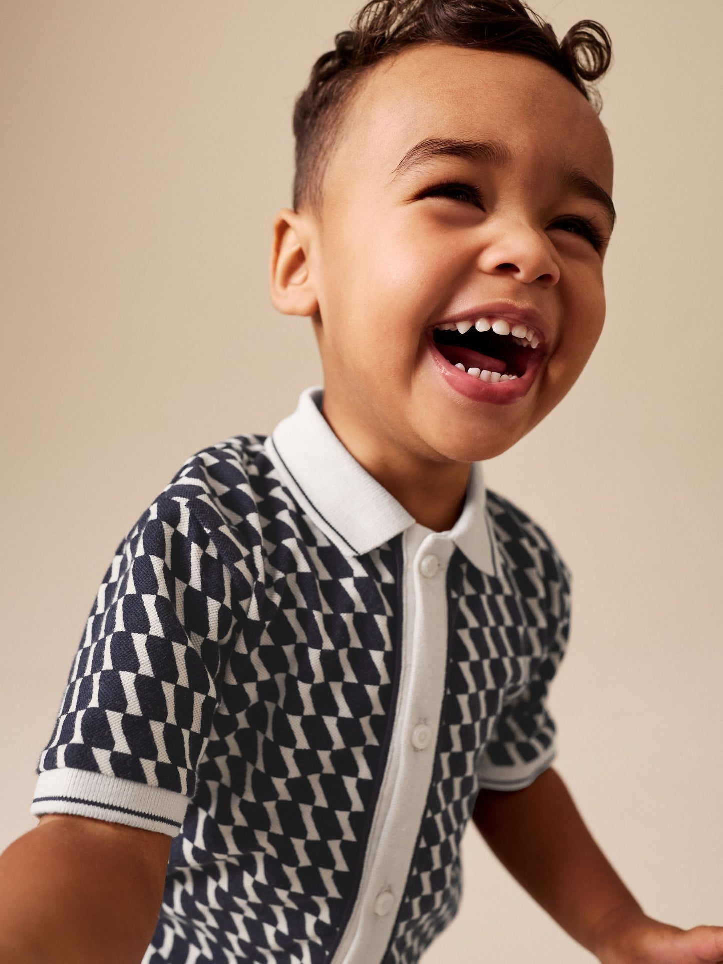 Navy Check Short Sleeve Shirt and Shorts Set (3mths-7yrs) image 6
