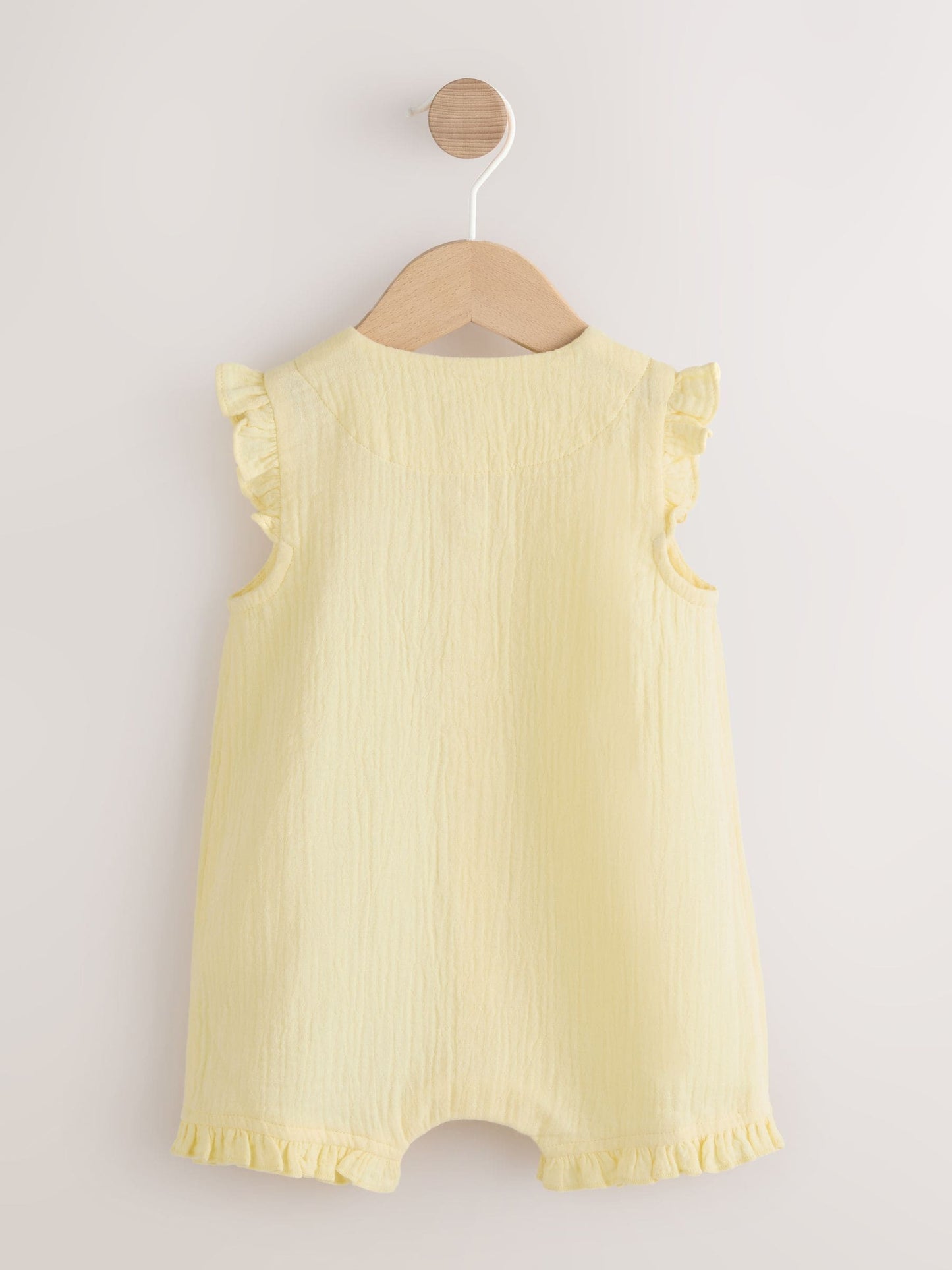 Yellow Baby Short Leg Muslin Romper (0mths-3yrs) image 2