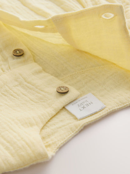 Yellow Baby Short Leg Muslin Romper (0mths-3yrs) image 5