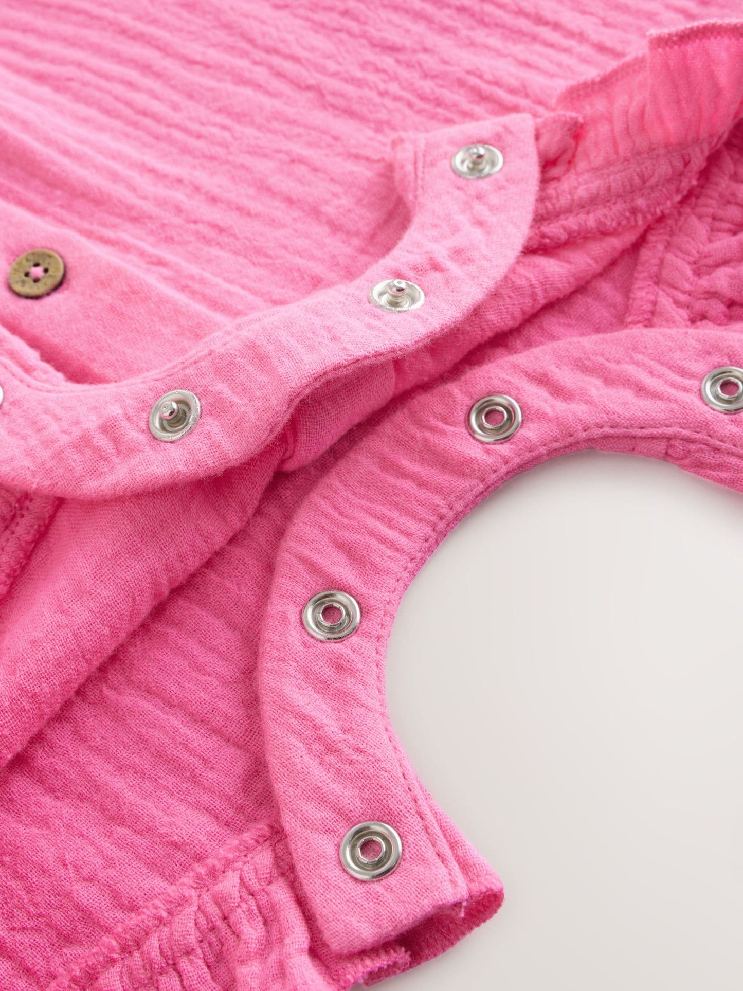 Pink Baby Short Leg Muslin Romper (0mths-3yrs) image 5