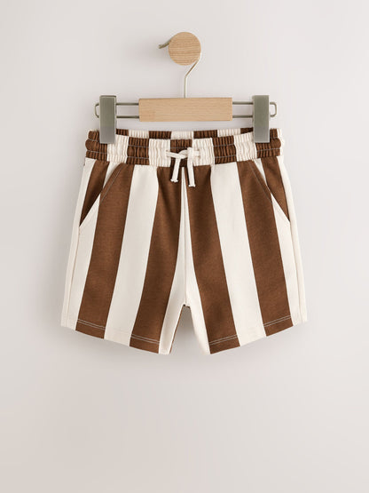 Dsiney Kidz - Brown/Cream Jersey Shorts 3 Pack (3mths-7yrs) image 2