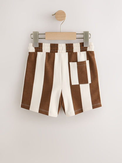 Dsiney Kidz - Brown/Cream Jersey Shorts 3 Pack (3mths-7yrs) image 3