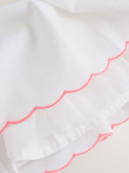 White Woven Baby Dress and Knickers Set 2 Piece (0mths-2yrs) image 7