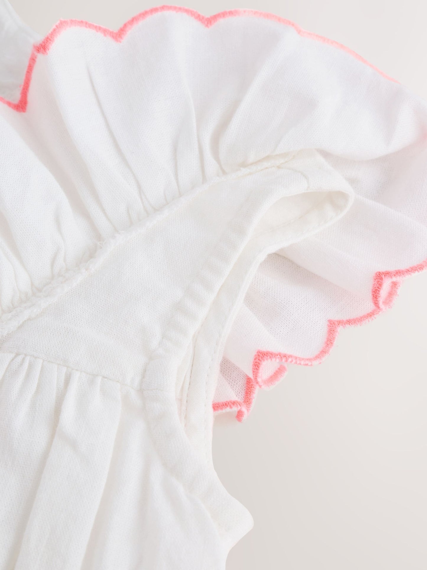 White Woven Baby Dress and Knickers Set 2 Piece (0mths-2yrs) image 8