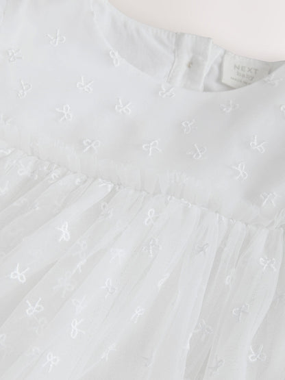 Dsiney Kidz - White Bow Mesh Baby Dress (0mths-2yrs) image 4