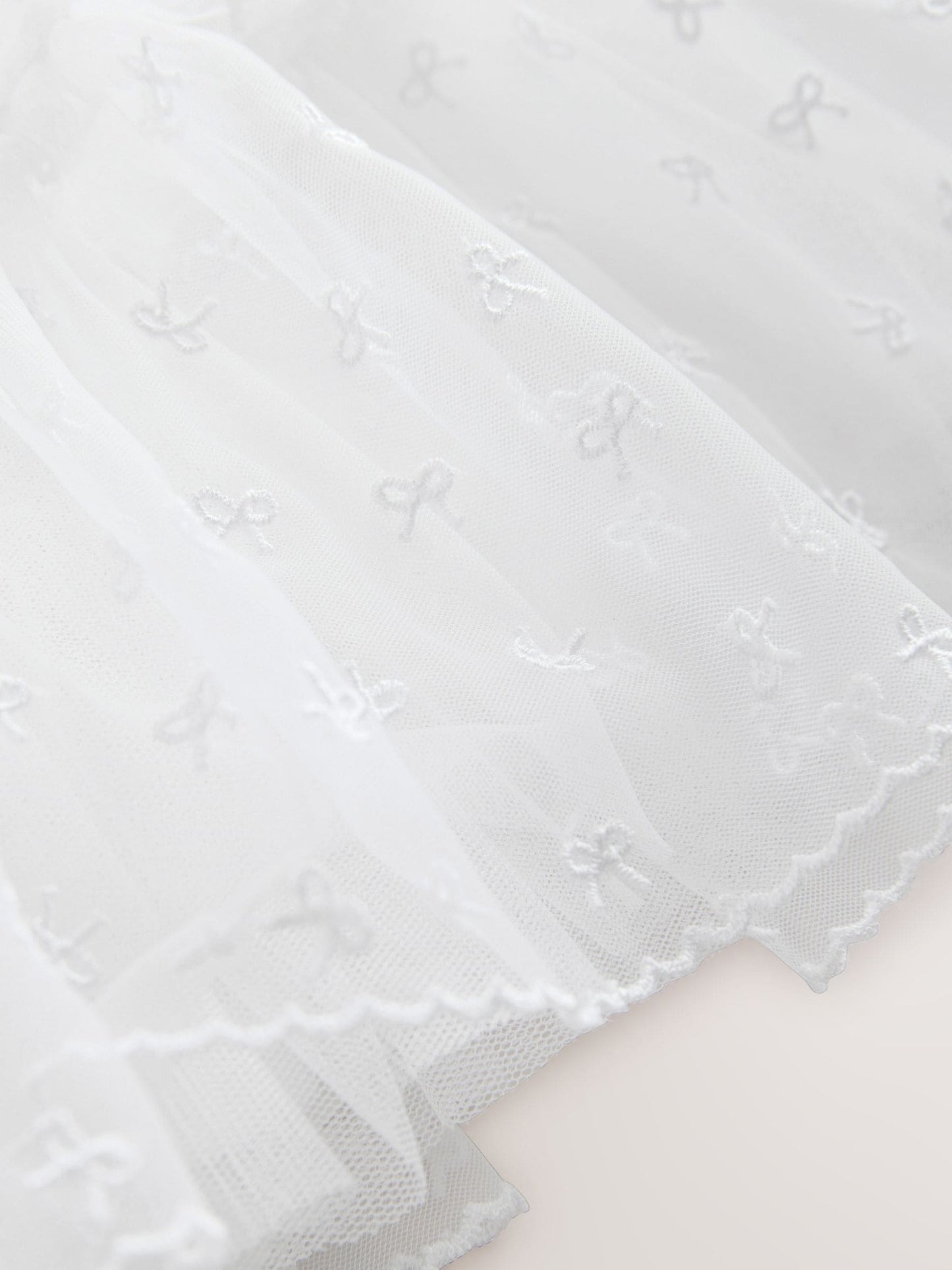 White Bow Mesh Baby Dress (0mths-2yrs) image 5