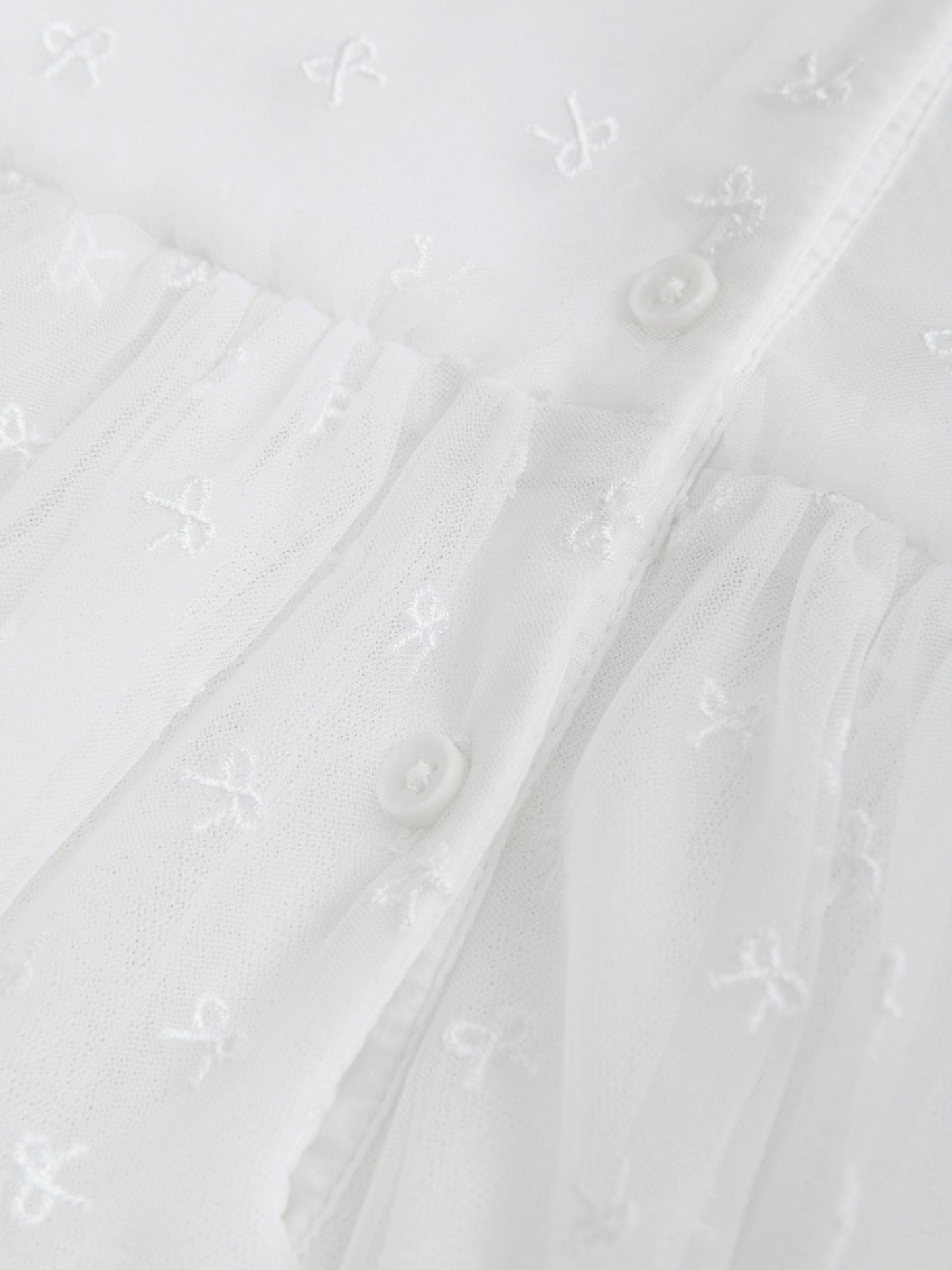 White Bow Mesh Baby Dress (0mths-2yrs) image 6