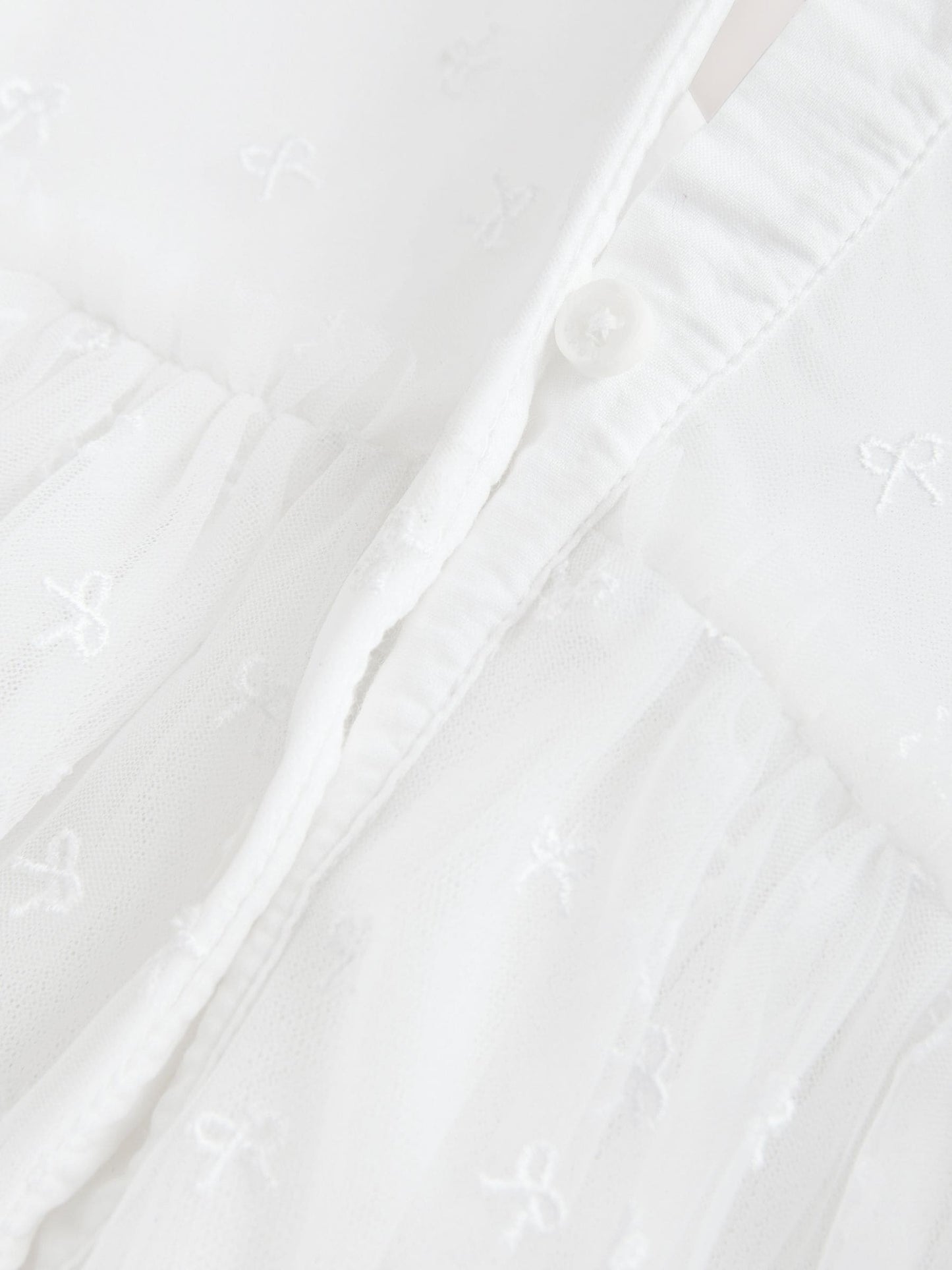 White Bow Mesh Baby Dress (0mths-2yrs) image 7