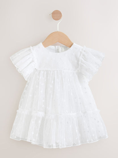Dsiney Kidz - White Bow Mesh Baby Dress (0mths-2yrs) image 1