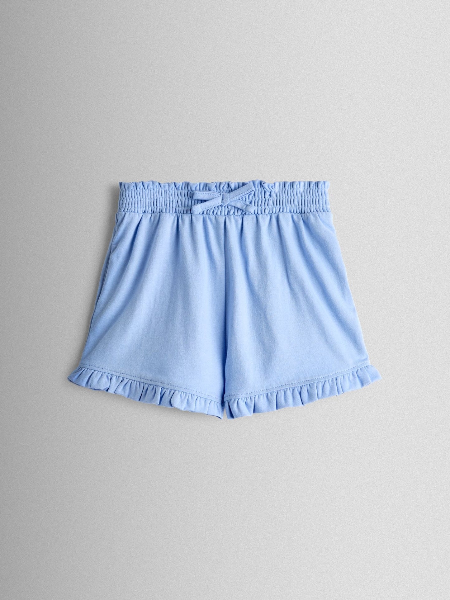 JoJo Maman Bébé Light Blue Unicorn Frill Sleeve Top & Short Set image 4