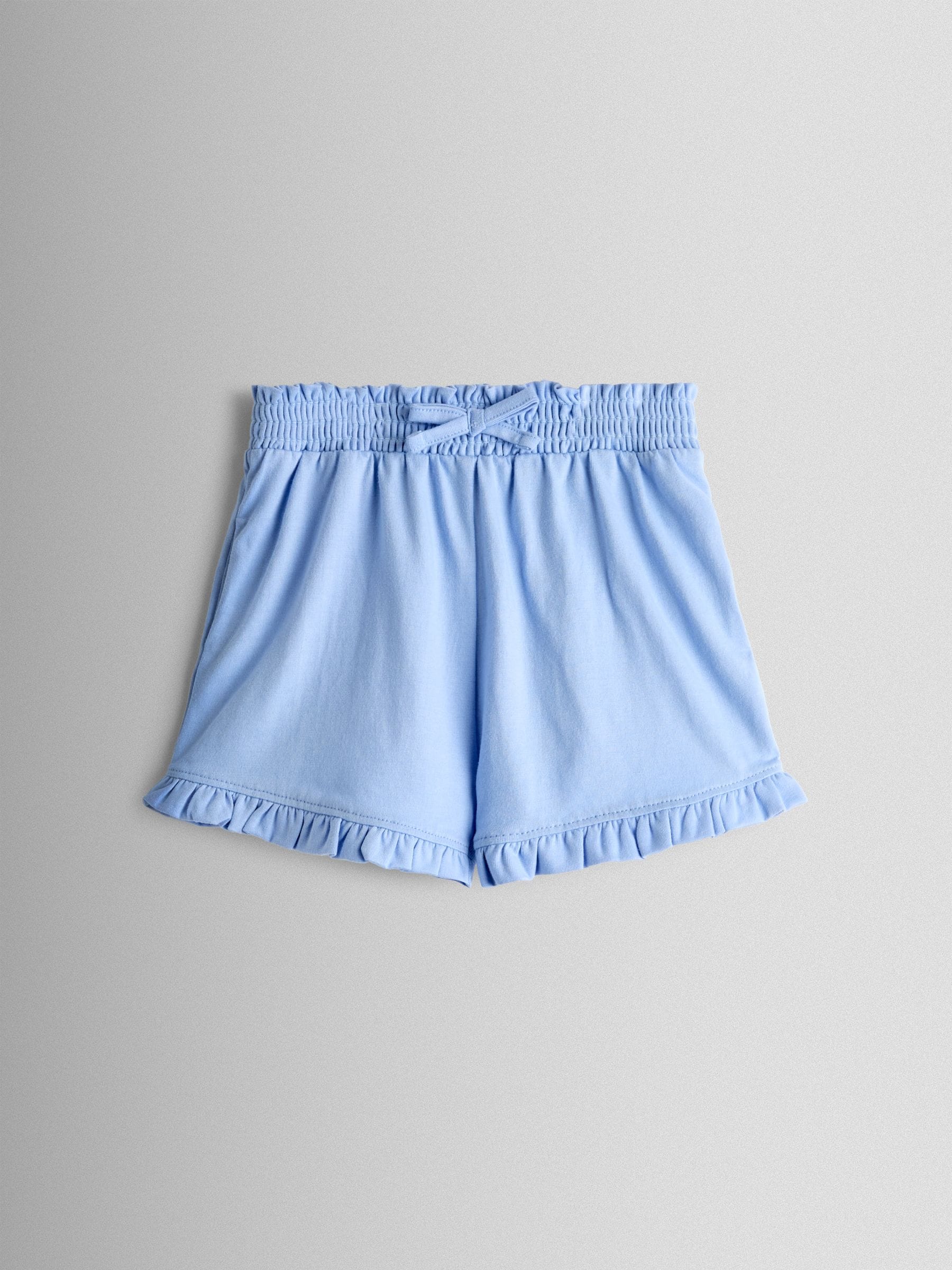 JoJo Maman Bébé Light Blue Unicorn Frill Sleeve Top & Short Set image 4