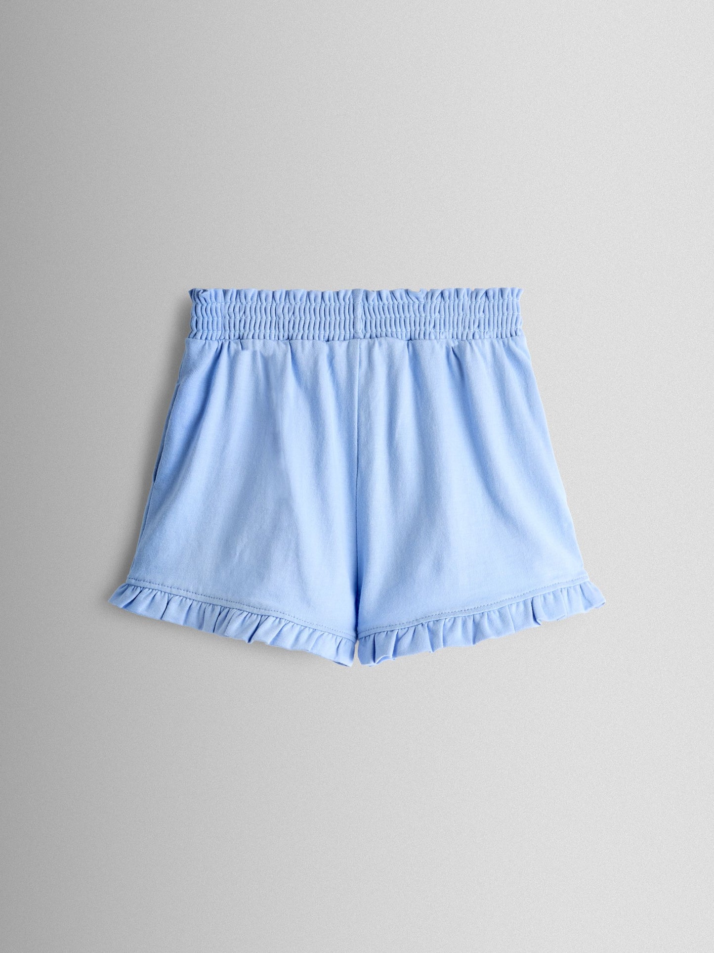 JoJo Maman Bébé Light Blue Unicorn Frill Sleeve Top & Short Set image 5
