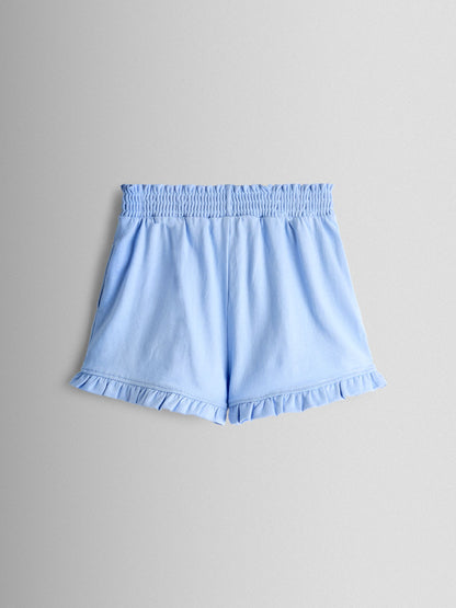 JoJo Maman Bébé Light Blue Unicorn Frill Sleeve Top & Short Set image 5