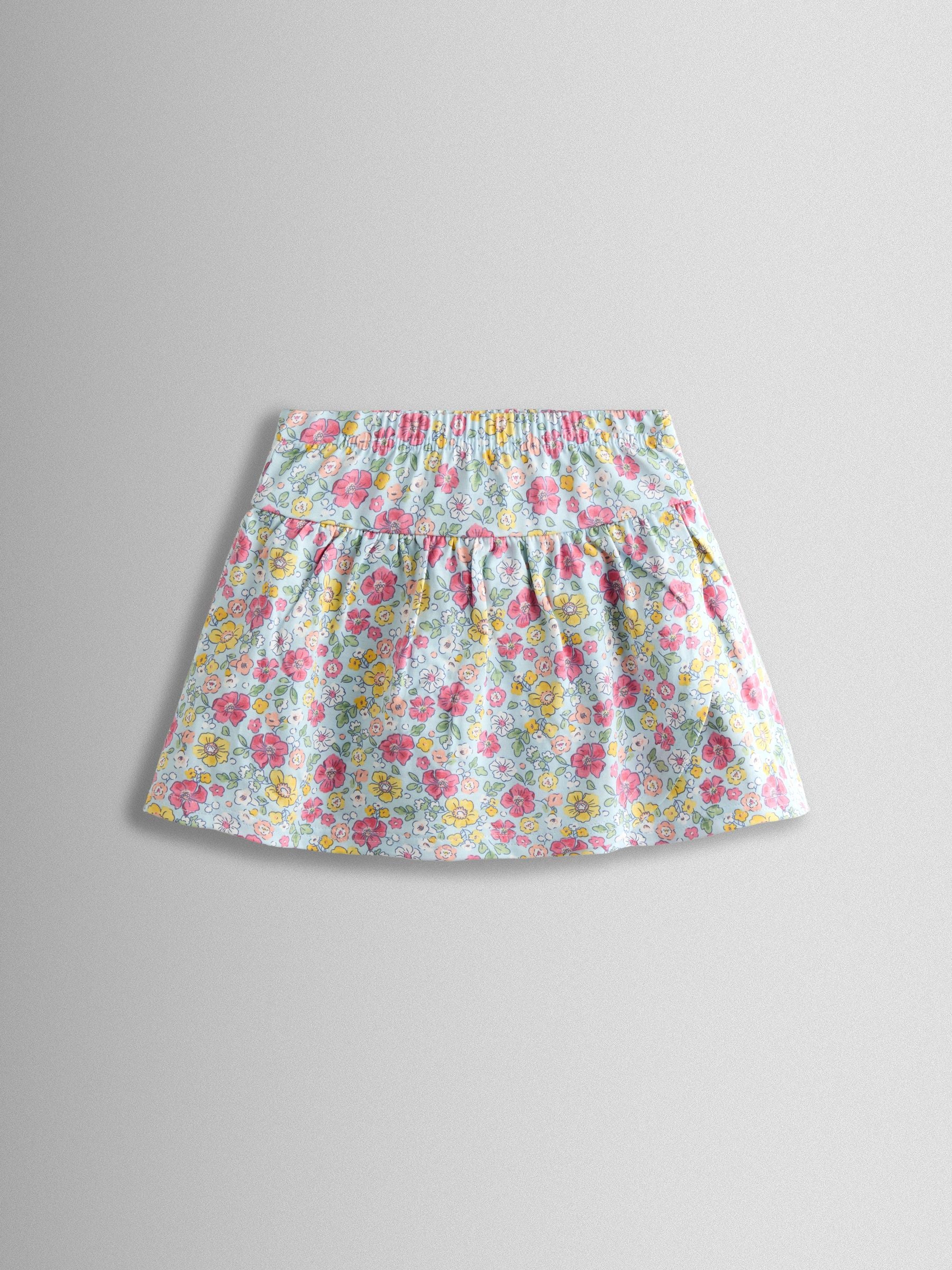JoJo Maman Bébé Blue Smocked Cap Sleeve Top & Skort Set image 5