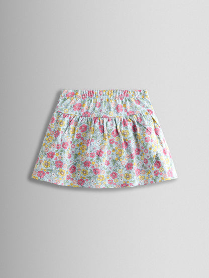 JoJo Maman Bébé Blue Smocked Cap Sleeve Top & Skort Set image 5