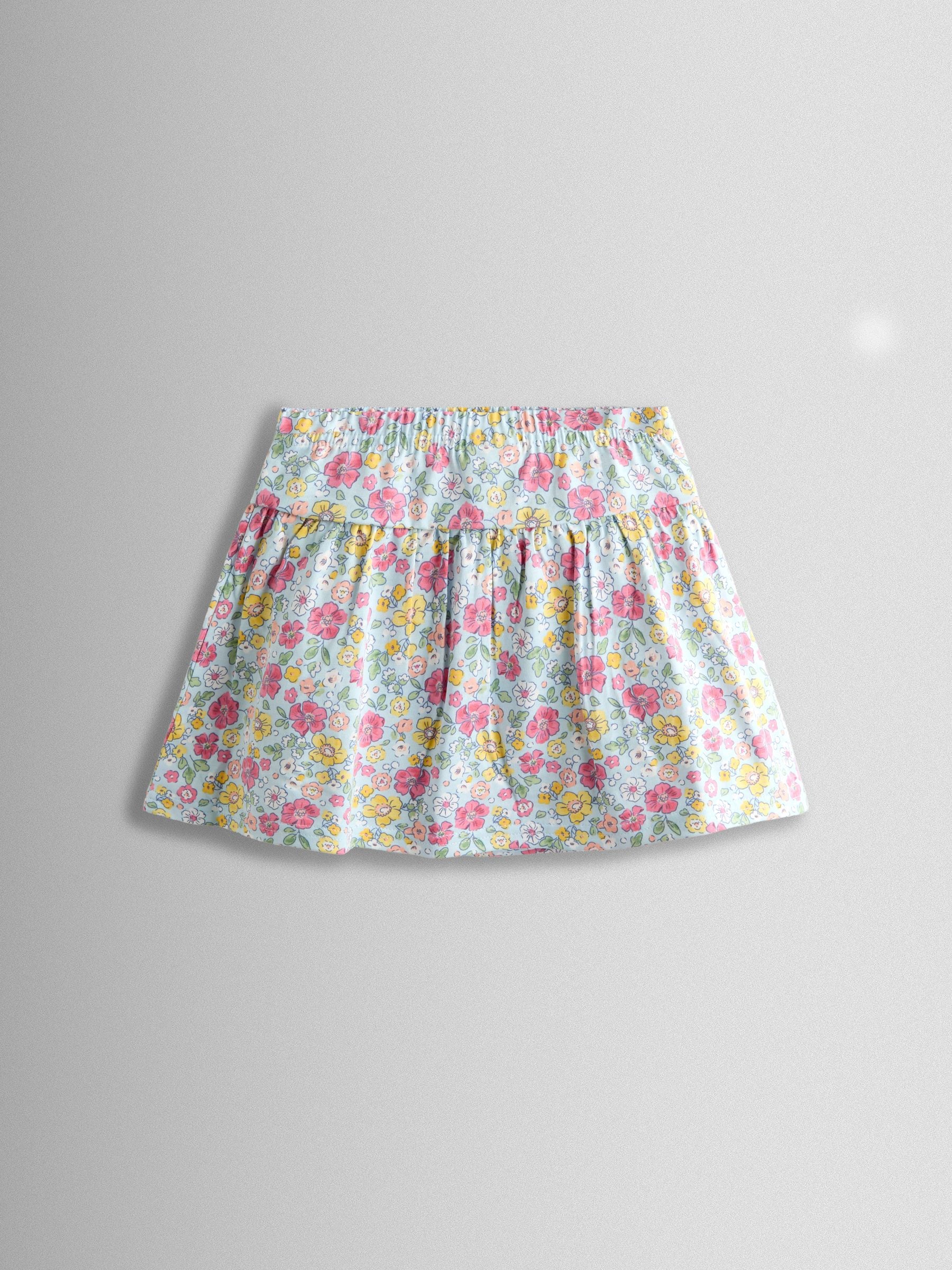 JoJo Maman Bébé Blue Smocked Cap Sleeve Top & Skort Set image 6
