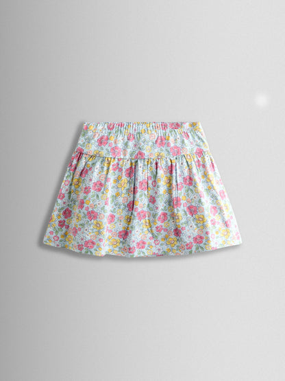 JoJo Maman Bébé Blue Smocked Cap Sleeve Top & Skort Set image 6